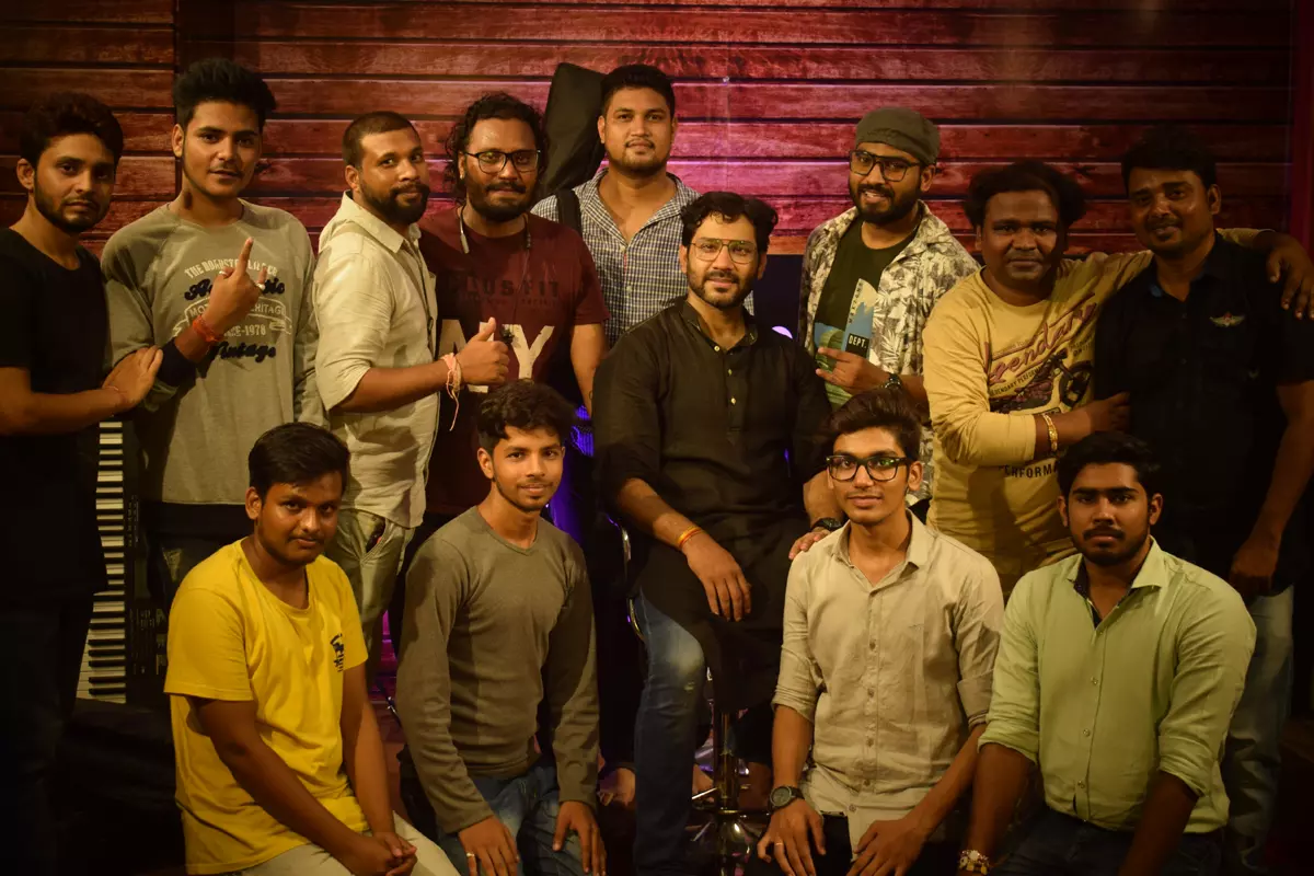 Aalaap members and teachers at Aalaap Music Academy, Varanasi