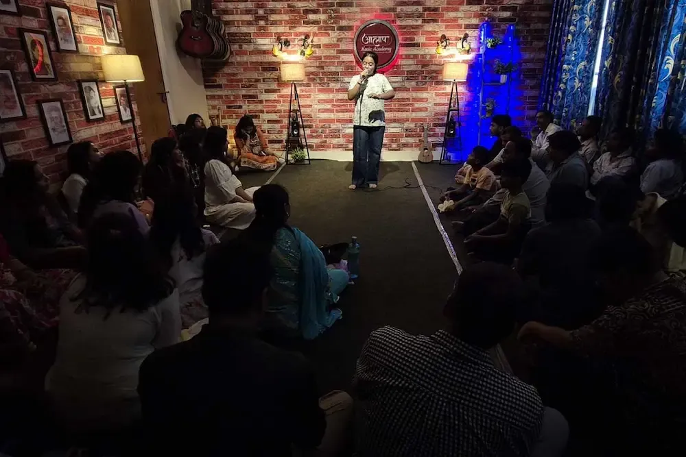 Karaoke singing contest at Aalaap Music Academy
