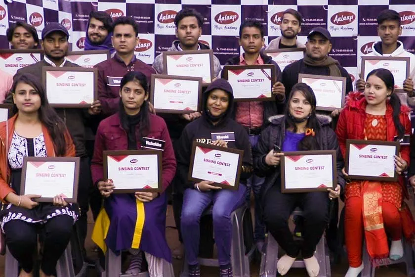 Student music performance at Aalaap Music Academy